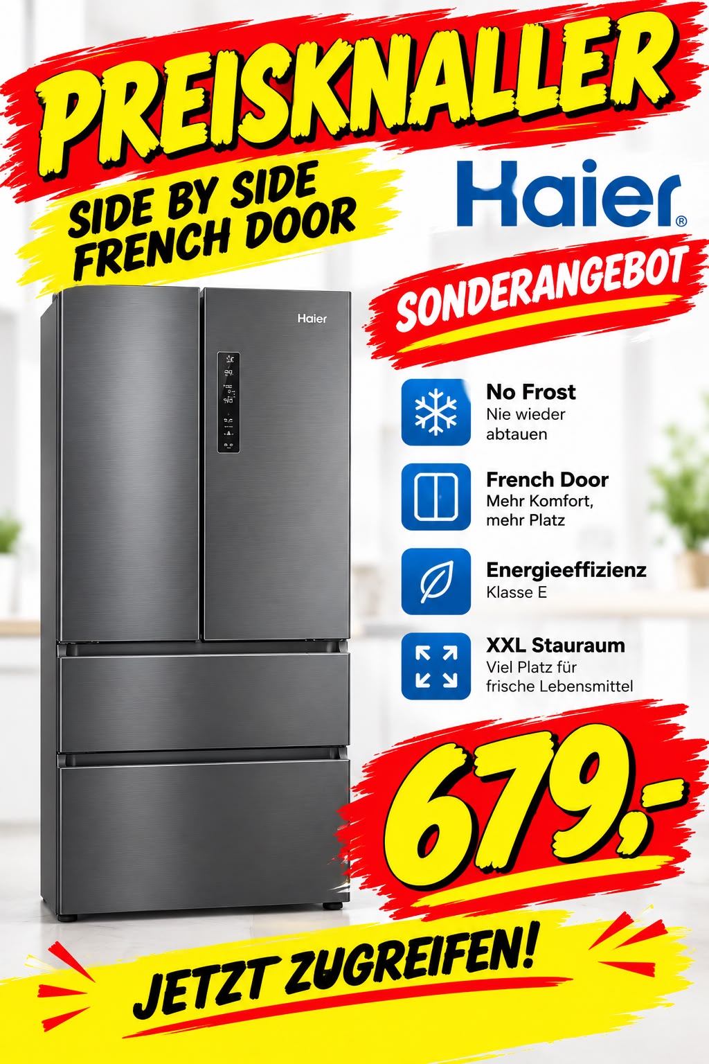 Haier-Side-by-Side-French-Door-NoFrost-679EUR